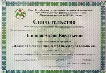 Сертификат филиала 13-я Красноармейская 14